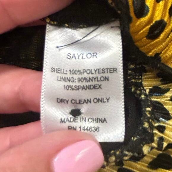 Revolve / Saylor Tovah Pleated Leopard Plissé Open Back Mini Dress - Small - Picture 11 of 11